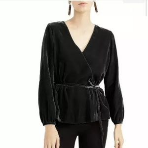 J. Crew Faux-wrap top in drapey velvet; Style J4962; NWT!❤️‍🔥